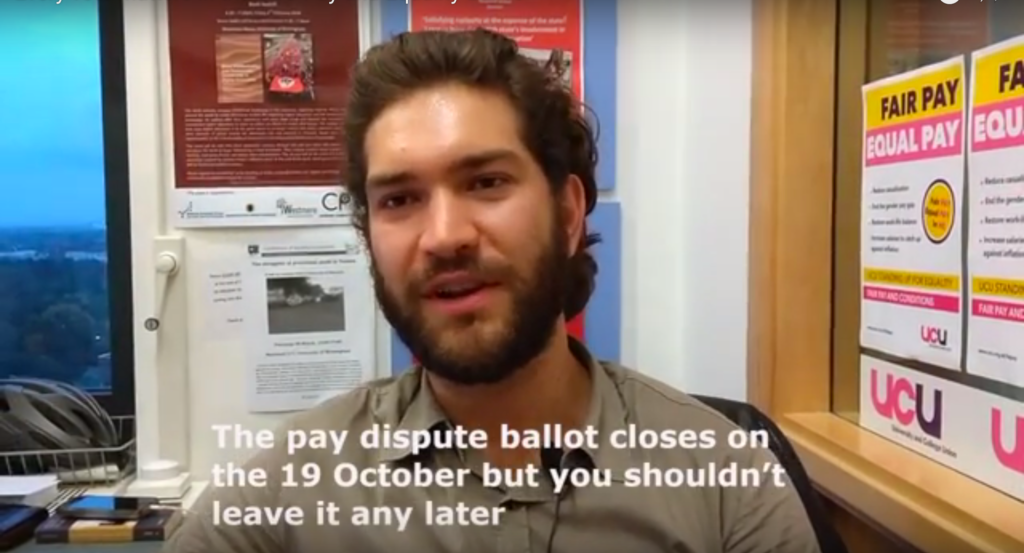 Elio Di Muccio, UCU branch secretary