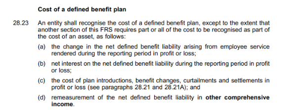 Excerpt of University of Birmingham annual accounts dealing with defined pension scheme costs