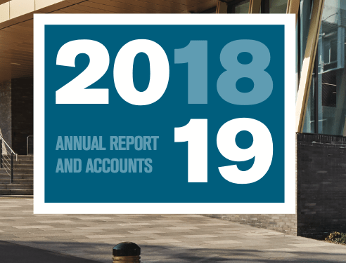 Front cover of Excerpt of University of Birmingham annual accounts 2018-2019 front cover